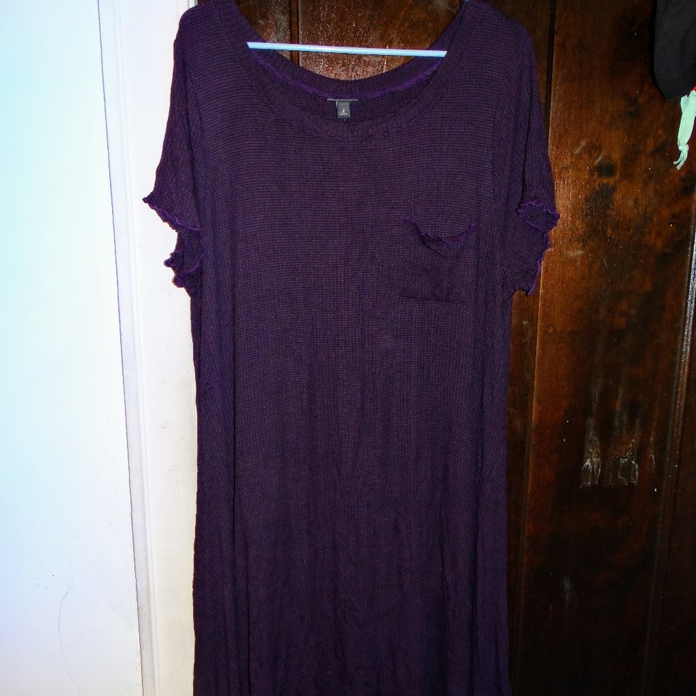 Torrid High Low Purple Striped Dress